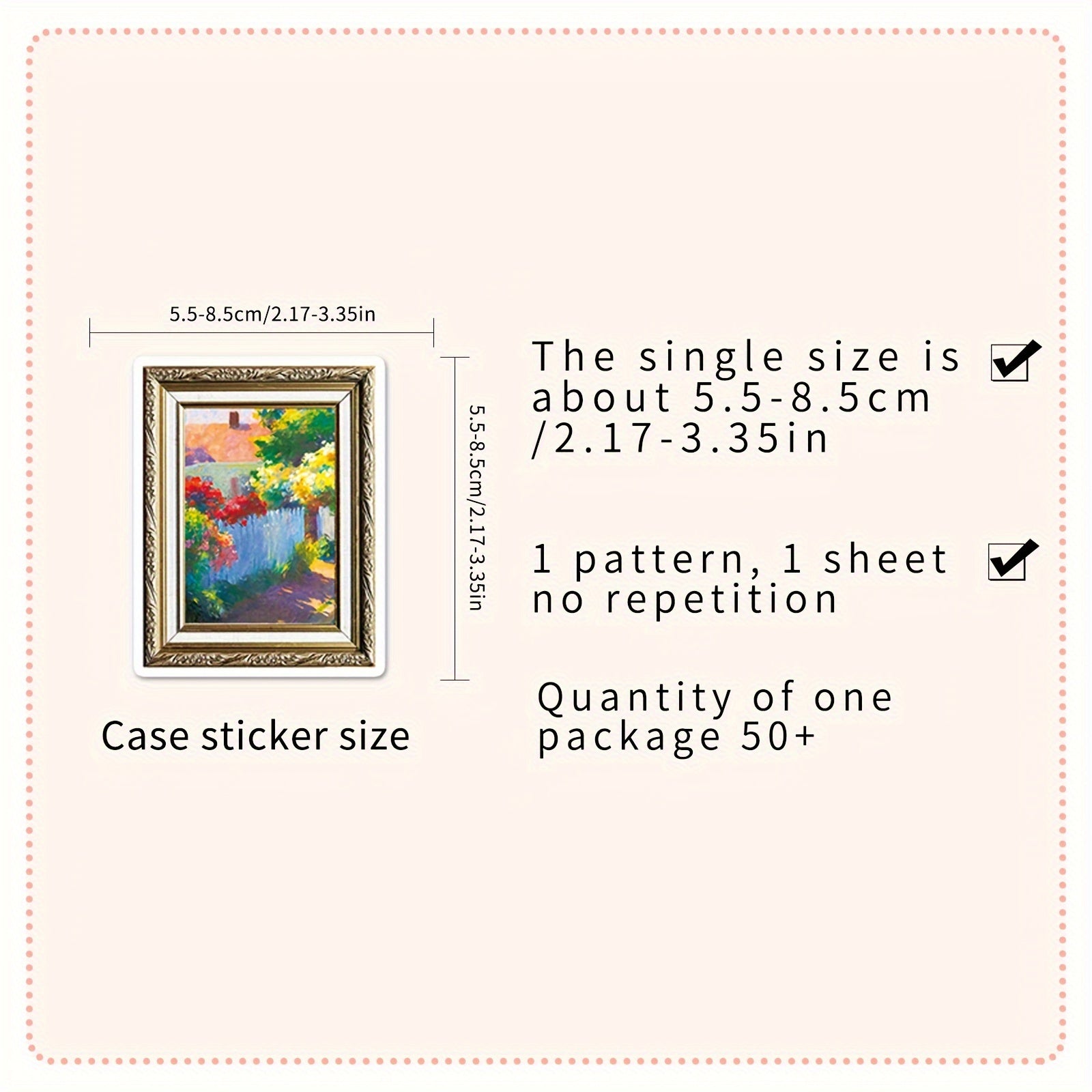 50pcs Painting Art Scenery Graffiti Stickers Waterproof Decorative Stickers