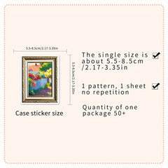 50pcs Painting Art Scenery Graffiti Stickers Waterproof Decorative Stickers