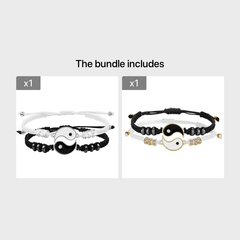 Taiji Yin Yang Couple Bracelet Set