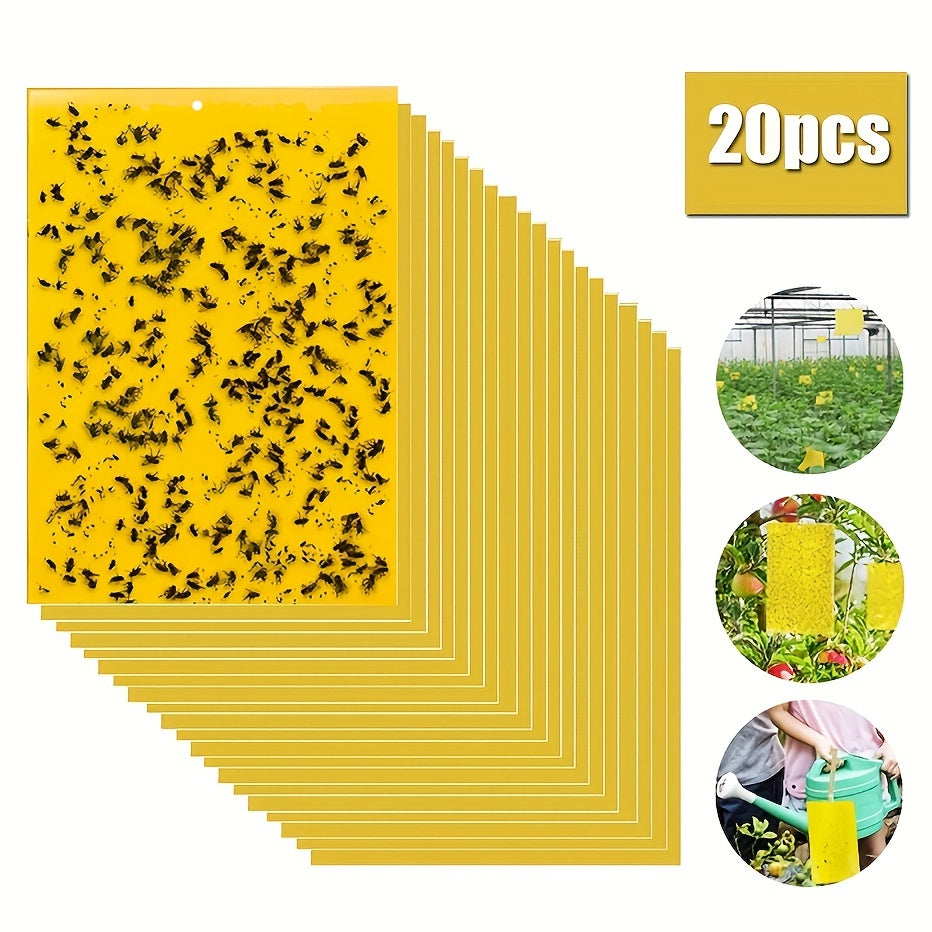 20pcs 15 Yellow Insect Trapping Boards Home Supplies