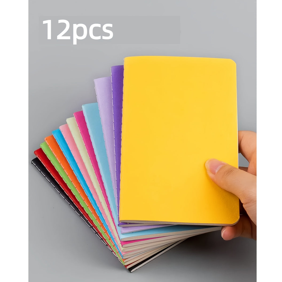36 Mini Notepads Bulk Set Colorful Covers & Elastic Pen Holder