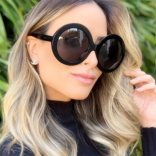 Oversized Round Sunglasses UV400