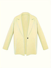  Women's Solid Long Sleeve Workwear Blazer