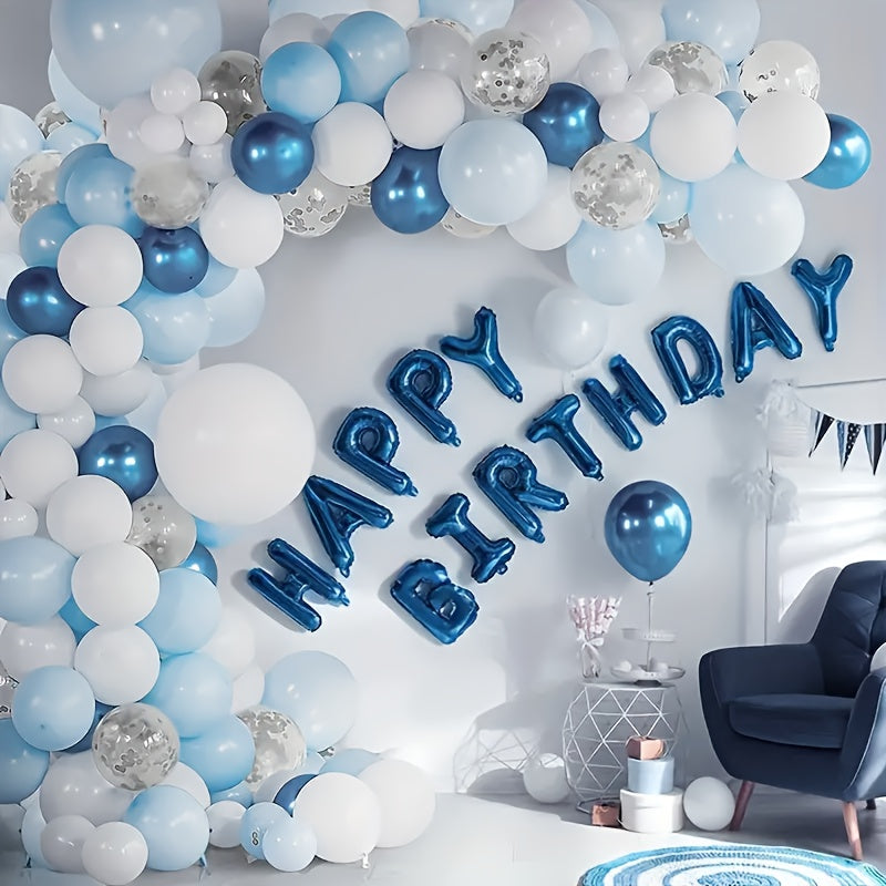126pcs Silvery Latex Balloon Set Party Supplies Wedding Decoration