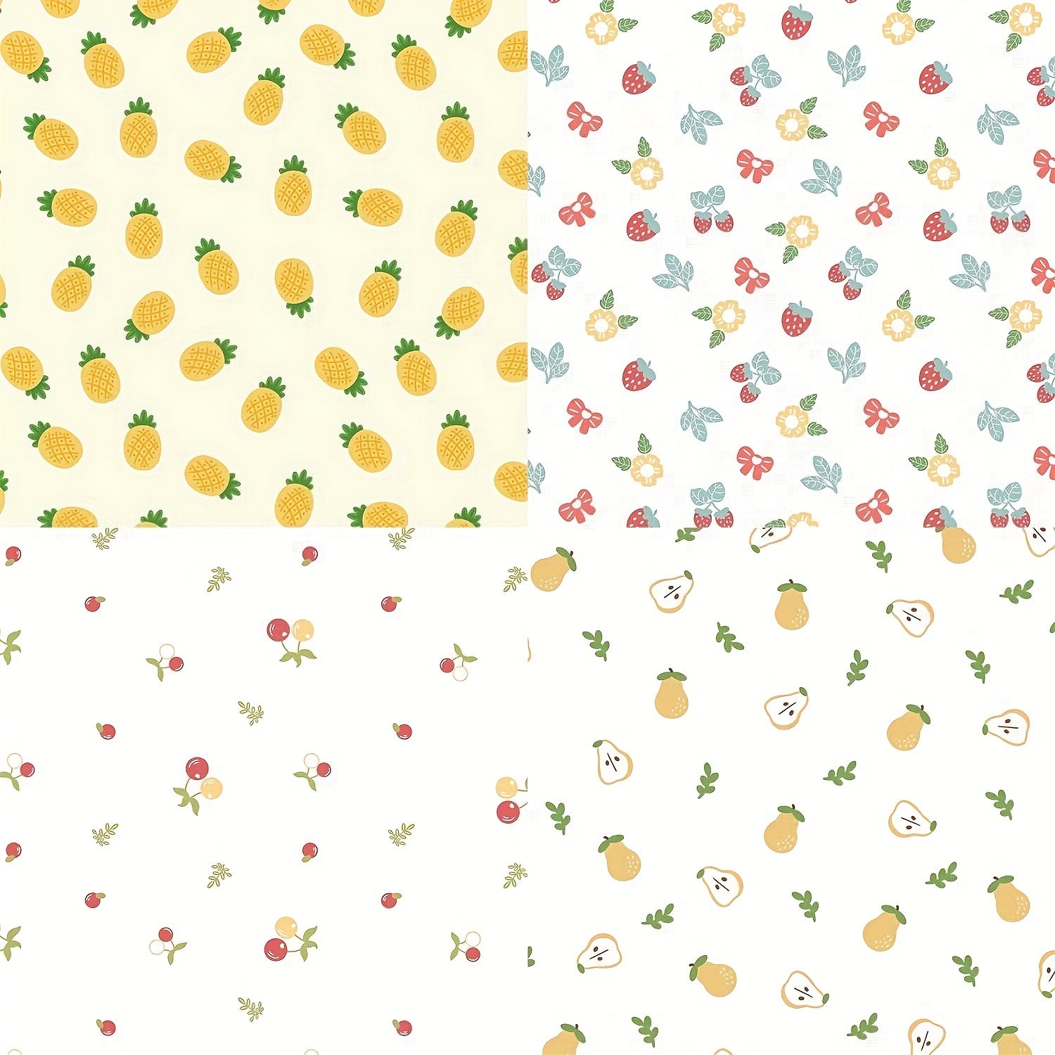 24 Sheets 6 x6 DIY Fruits Scrapbook Paper Journaling Kit