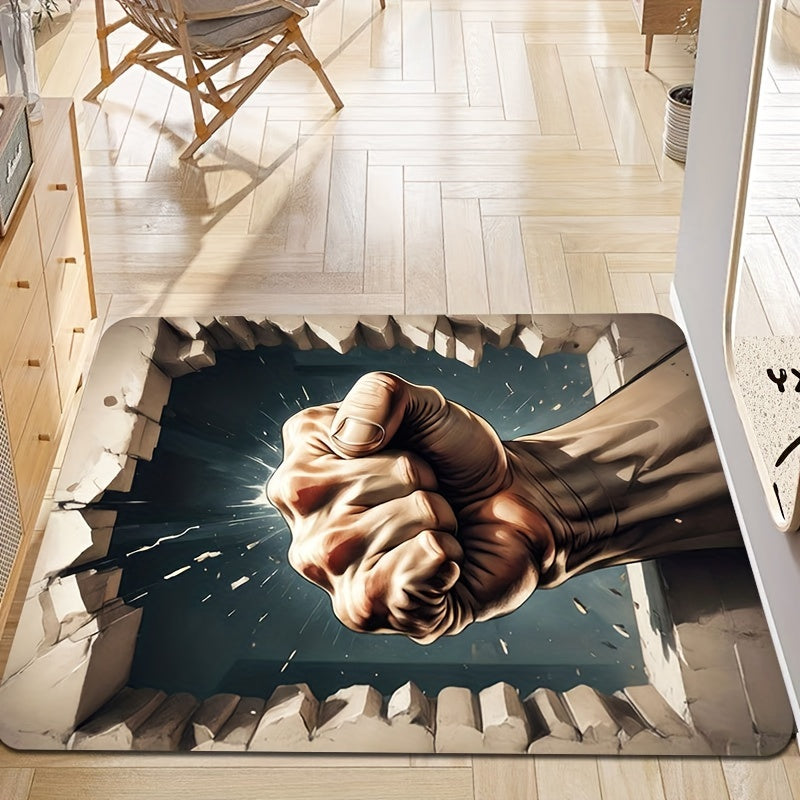 Fist Pattern Rug Machine Washable Carpet for Bedroom Living Room