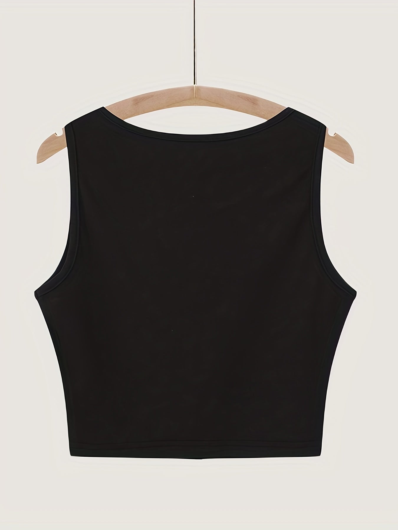 Rhinestone Graphic Print Crew Neck Tank Top
