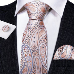 Barry Wang Paisley Floral Necktie Set