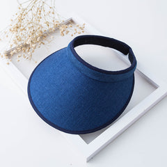 Straw Visor Hat Outdoor Sun Protection Hat for Women