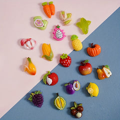 20pcs Mixed Cartoon Fruit Beads Pendants DIY Jewelry Making Accessories
