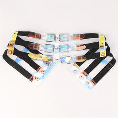 Wide Belt Y2K Laser Elastic Waistband Girdle For Women