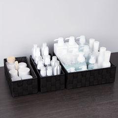Stylish Small Woven Storage Baskets Set of 3