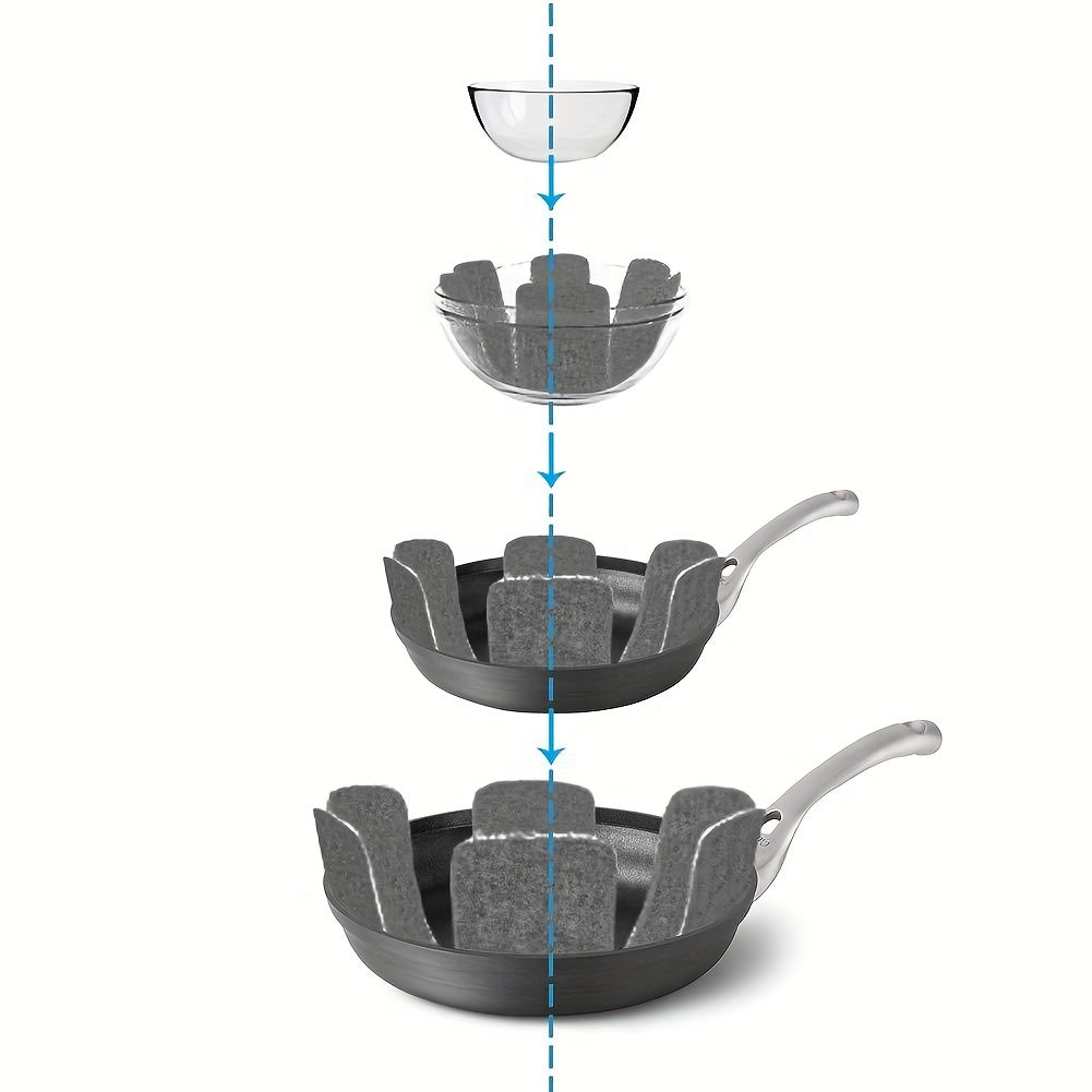3 Pack Non Stick Pan Protector Heat Insulation Pot Holders Felt Mat Set