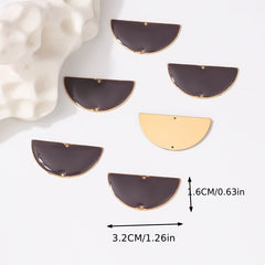 6pcs Double Holes Geometric Earrings Necklace Bracelet