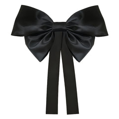 Vintage Silk Bow Ponytail Holder Hair Clip