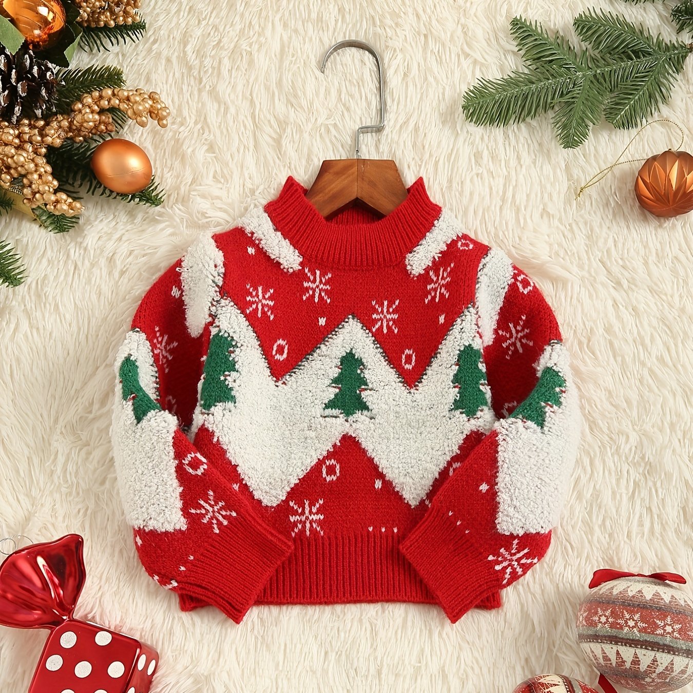 Christmas Kids Knitted Pullover Sweater Top