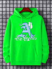 Men's Casual Letter A Hooded Sweatshirt for Autumn and Winter