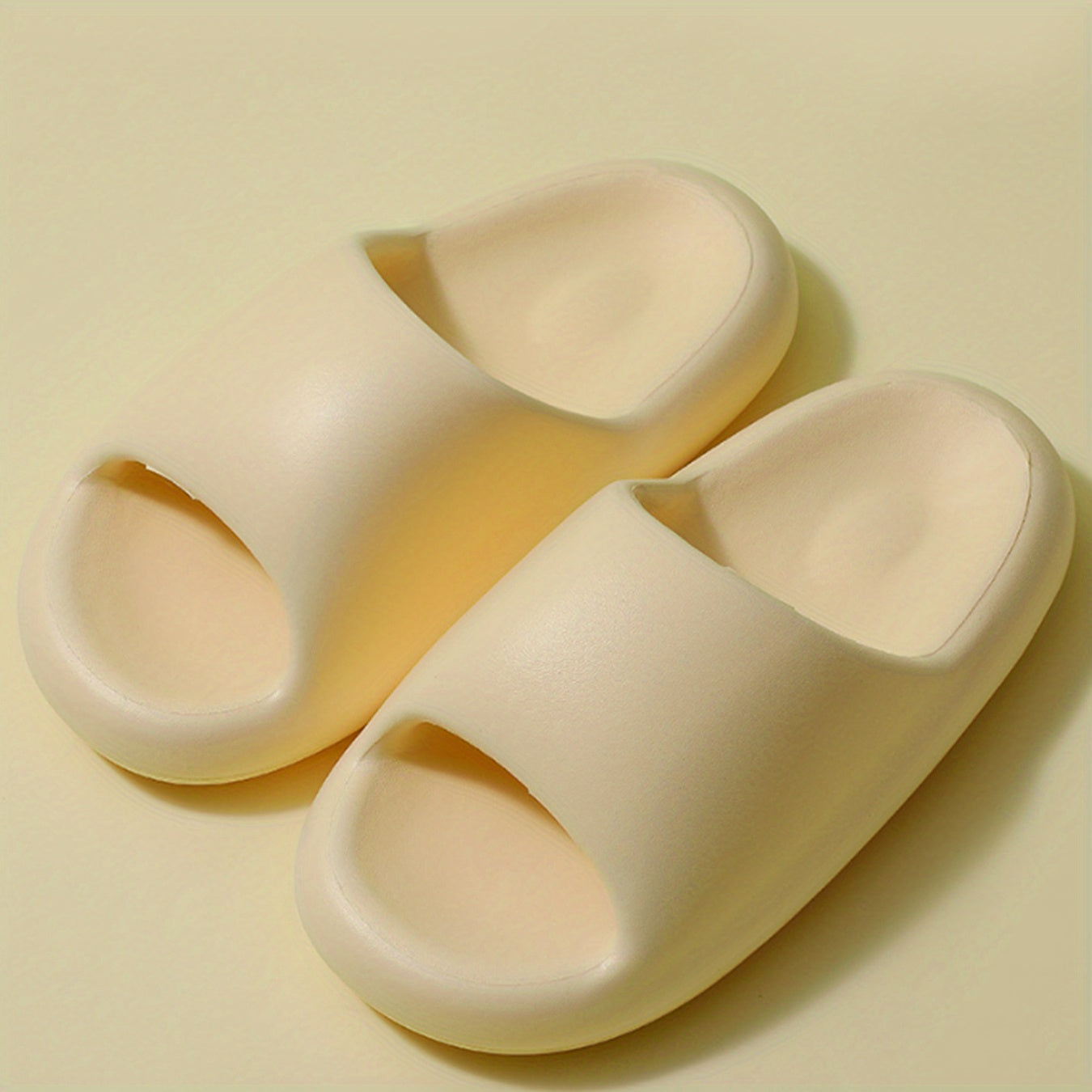 Women's Solid Flatform Slides Open Toe Soft Sole Slip On Sandals