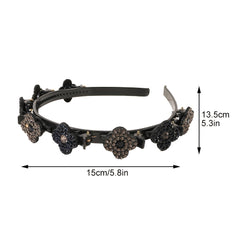 Crystal Stone Braided Hair Clips for Women Girls