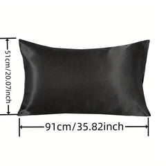 2 Pcs Solid Satin Pillowcases Envelope Closure All Seasons