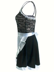 Floral Lace Naughty Maid Costume for Seductive Nights