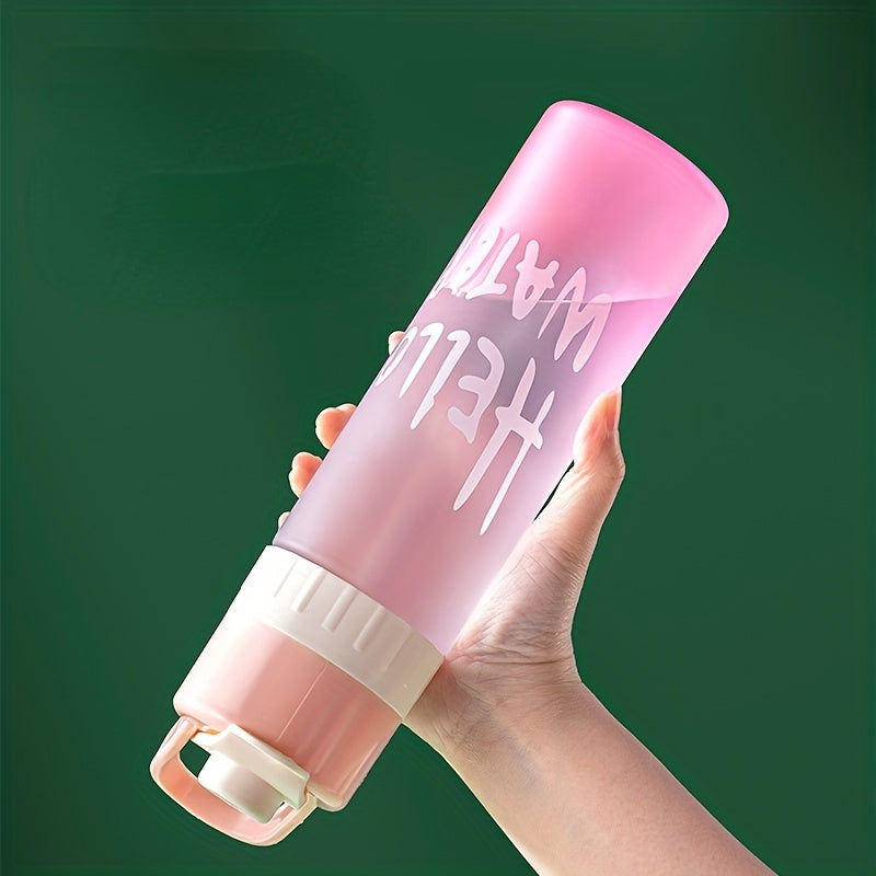 Outdoor Fitness Water Cup 650ml Large Capacity Bottle Spray Water Portable