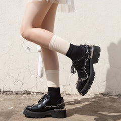 Colorblock Crew Socks for Women