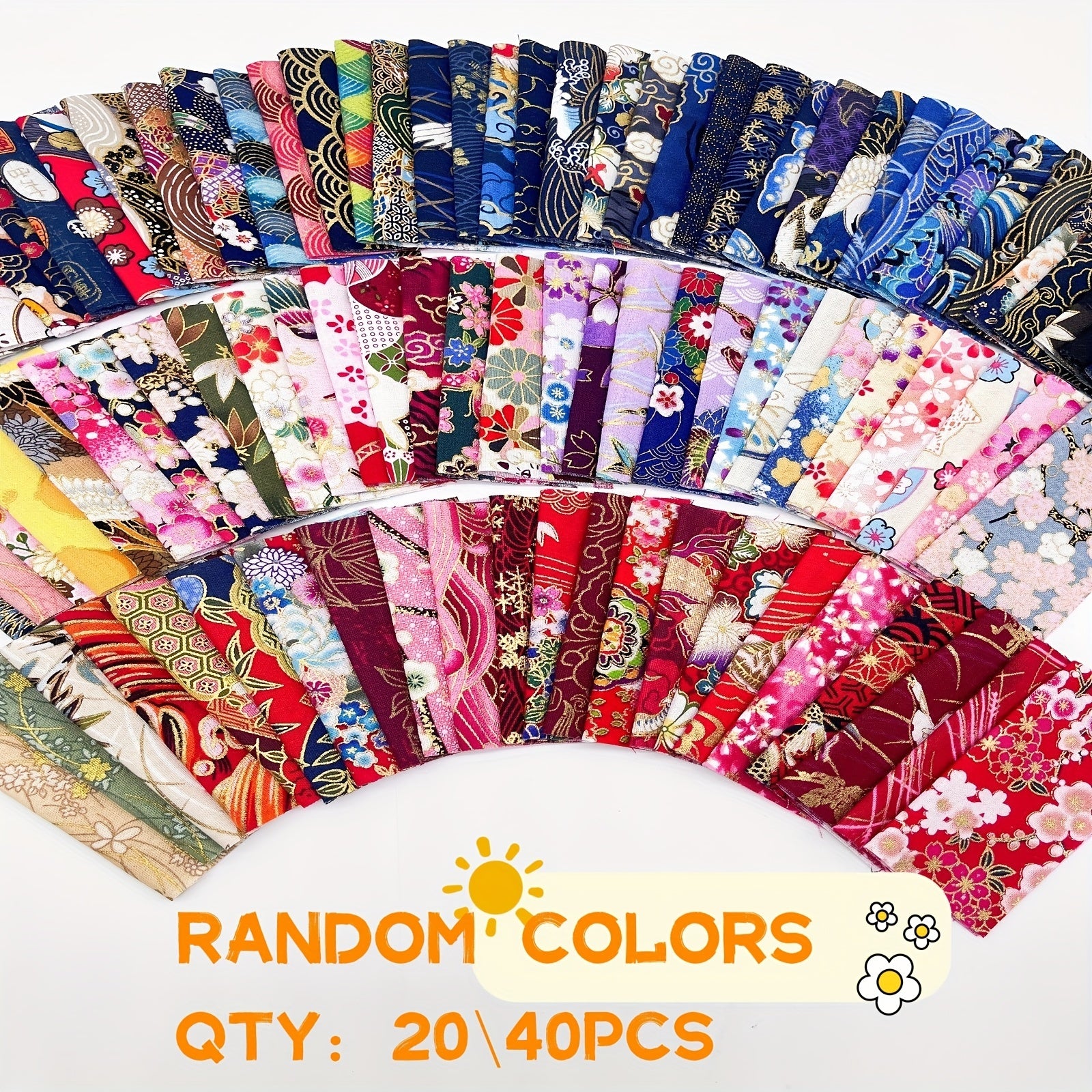 20pcs 40pcs Small Square Fabric Cotton Patchwork Series Quilt Patchwork