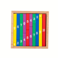 Colorful Fraction Bars Wooden Educational Toy