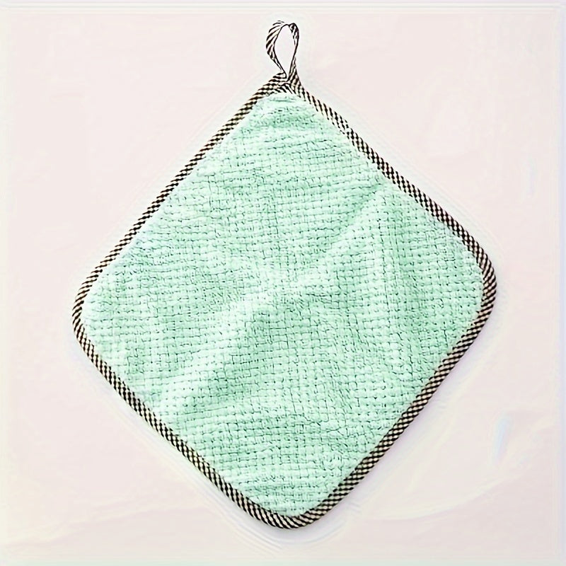 8pcs Bamboo Fiber Kitchen Absorbent Dishcloth, Lint-Free Essential Cleaning Tool