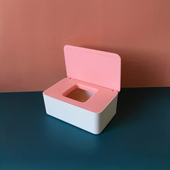 Desktop Wet Tissue Box Household Plastic Dust proof With Lid, Home Office Decor
