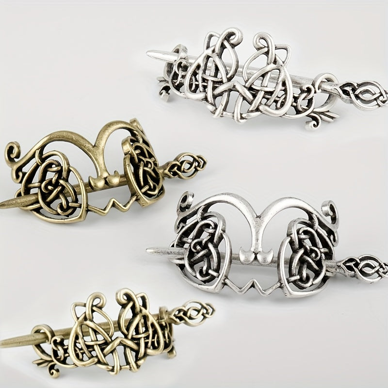 Viking Hair Bun Cuff Cage Ponytail Hair Cuff Women Girls Hair Accessories