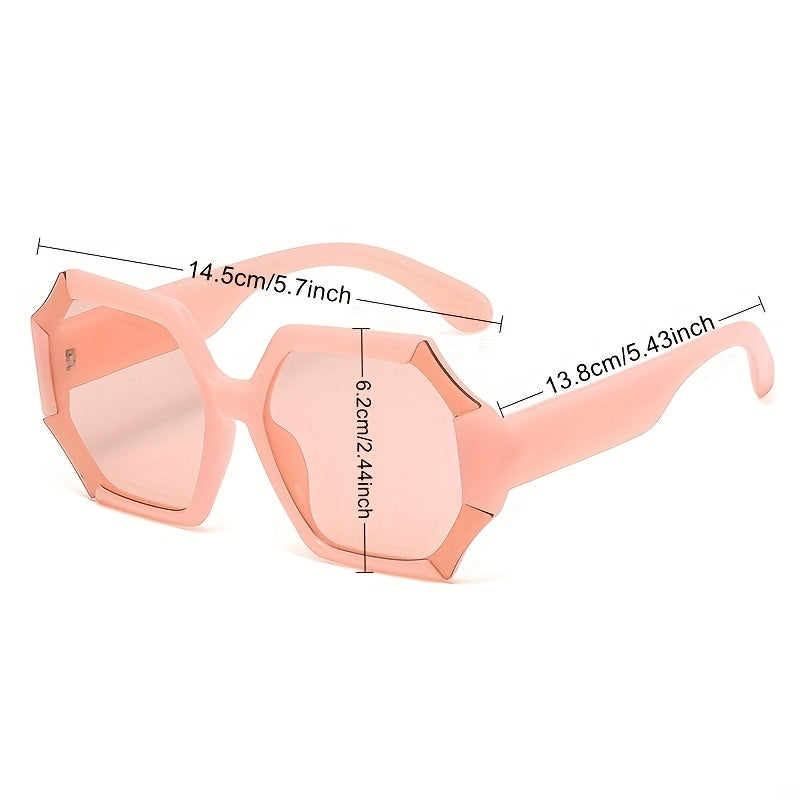 Y2K Large Polygon Sunglasses UV400 Sun Shades
