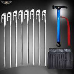 8pcs 420 Stainless Steel Ground Nails Camping Tent Canopy Stakes