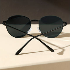 Retro Round Sunglasses Anti Glare Metal Glasses UV400