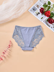 3pk Plus Size Floral Lace Stretchy Panties Set