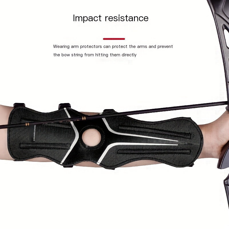 Adjustable Archery Arm Guard 4 Straps Bow Armguard