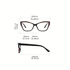 Anti Blue Light Cat Eye Glasses TR90 Frame for Myopia with Case & Cloth
