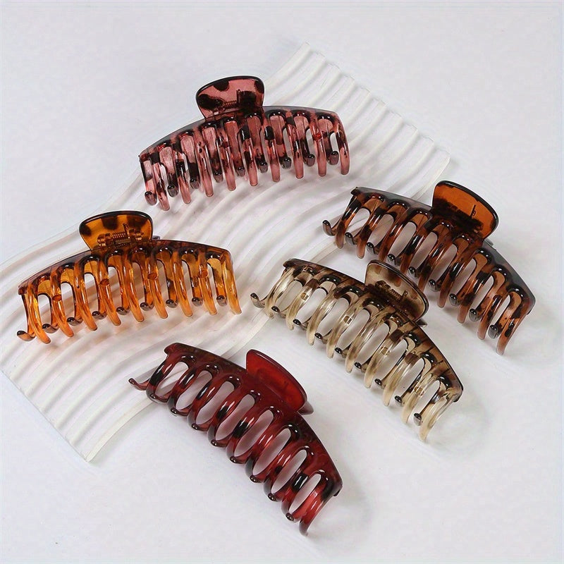 5pcs Frosted Hair Claw Women's Shark Claw Combination Set