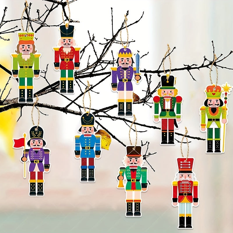 12pcs Christmas Nutcracker DIY Hanging Ornaments