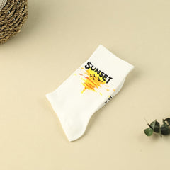 3 Pairs Letter Print Socks - Women's Comfy Mid Tube Socks