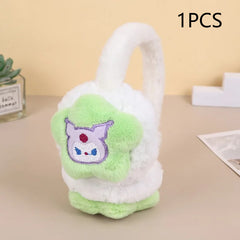 Plush Ear Warmer Headband Bunny Bee Star Heart Ears Soft Pastel Pink Beige
