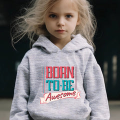 2pcs Girls Hoodies Jogger Pants Set Born To Be Awesome Print Outfits