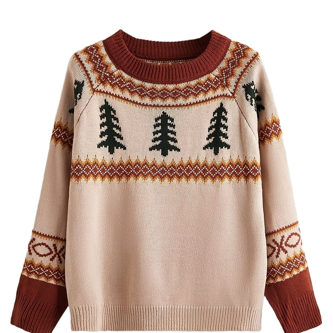  Christmas Jacquard Sweater Women's Pullover
