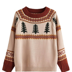  Christmas Jacquard Sweater Women's Pullover