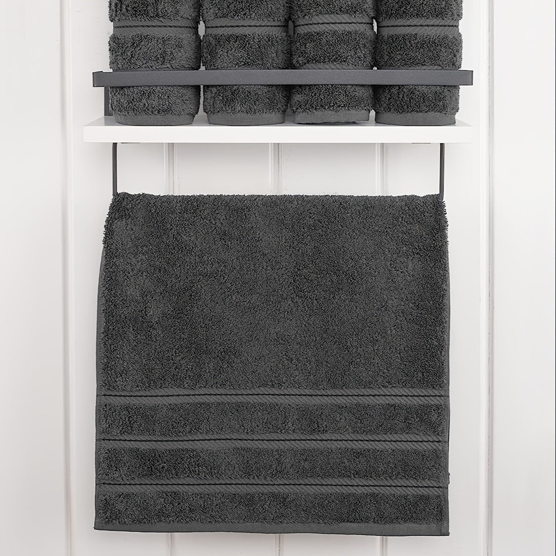 4pcs Solid Cotton Hand Towels Set Ultra Soft Highly Absorbent