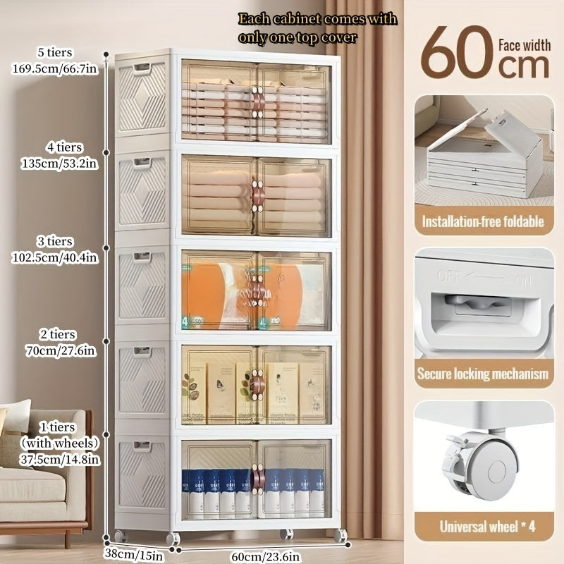 One Layer Stackable Folding Storage Bin Sturdy Mega Size