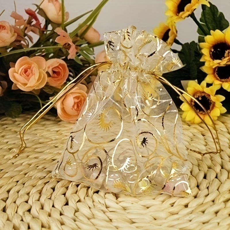 Stylish Organza Drawstring Bags for Jewelry Party Festive Cosmetics and Candy