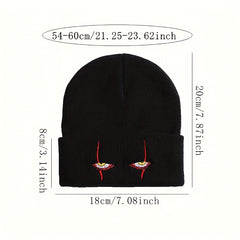 Men's Cartoon Scary Eyes Knit Beanie Hat