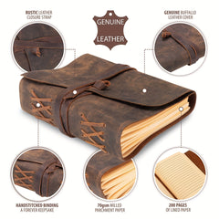 Retro Crazy Horse Leather Notepad Gift